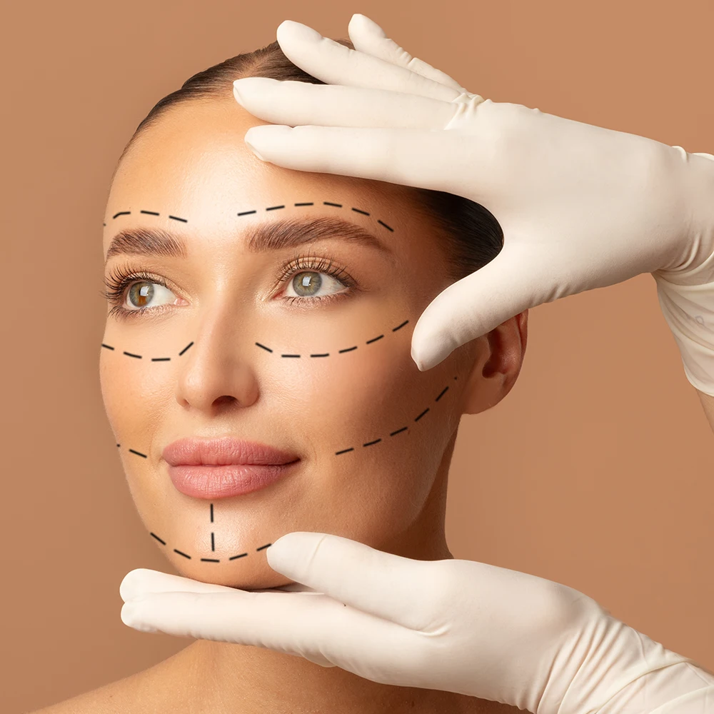 woman getting a non-surgical facelift